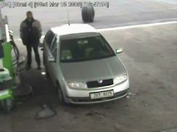 Truck Wheel Hits Guy At Gas Pump